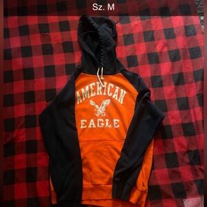 American Eagle Outfitters Bold Orange and Black Hoodie